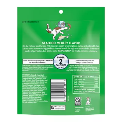 Product Temptations™ Adult Cat Treats - Seafood Medley Flavour