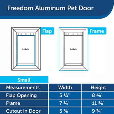 Product PetSafe® Freedom Aluminum Pet Door for Dogs and Cats - White - Tinted Vinyl Flap