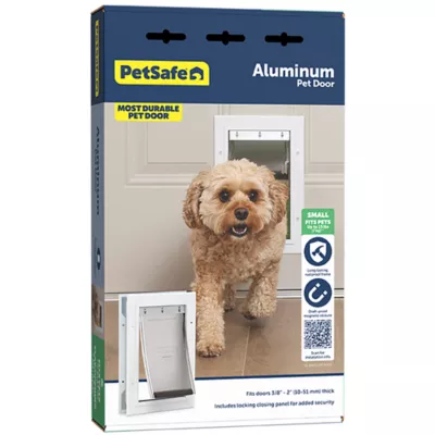 Product PetSafe® Freedom Aluminum Pet Door for Dogs and Cats - White - Tinted Vinyl Flap