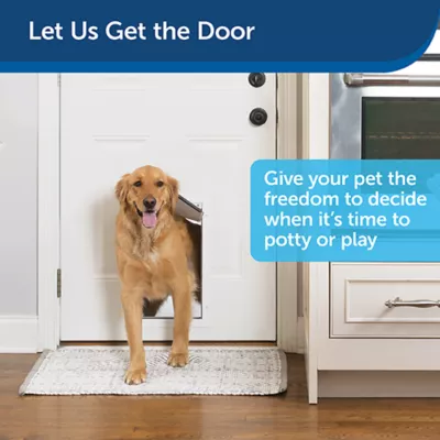 Product PetSafe® Freedom Aluminum Pet Door for Dogs and Cats - White - Tinted Vinyl Flap
