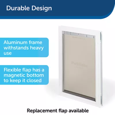 Product PetSafe® Freedom Aluminum Pet Door for Dogs and Cats - White - Tinted Vinyl Flap