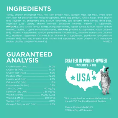 Product Purina® ONE® +Plus Sensitive Skin & Sensitive Stomach Adult Cat Dry Food - Turkey