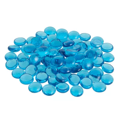 Product Top Fin® Smooth Glass Gem Aquarium Décor - Bright Blue