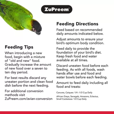 Product ZuPreem® FruitBlend Parrot & Conure Bird Food