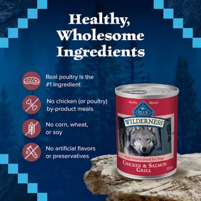Product Blue Buffalo® Wilderness™ Adult Wet Dog Food - Grain Free, Salmon & Chicken, 12.5 oz