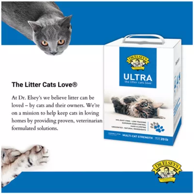 Product Dr. Elsey's Precious Cat Ultra Clumping Multi-Cat Clay Cat Litter - Unscented, Low Tracking