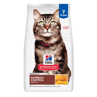 Product Hill's® Science Diet® Hairball Control Adult Senior 7+ Dry Cat Food - Chicken