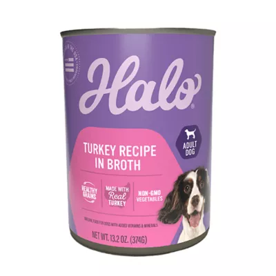 Product Halo Healthy Grains Adult Wet Dog Food - Turkey Recipe in Broth, 13.2 oz