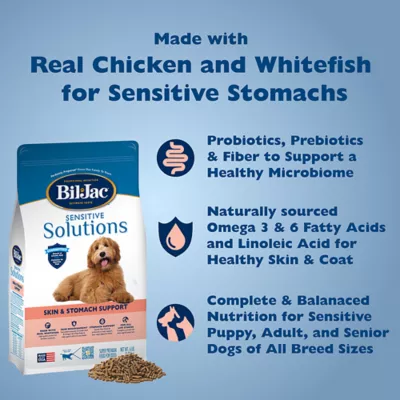 Product Bil-Jac Sensitive Solutions Skin & Stomach Support All Life Stage Dry Dog Food - Chicken & Whitefish