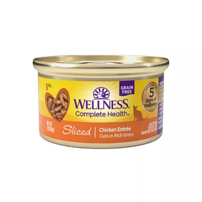 Product Wellness® Complete Health Adult Cat Wet Food - Grain Free, Sliced, 3 Oz