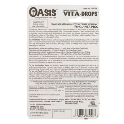 Product Oasis® Vita-Drops Pure C™ High Potency Guinea Pig Vitamin C Supplement