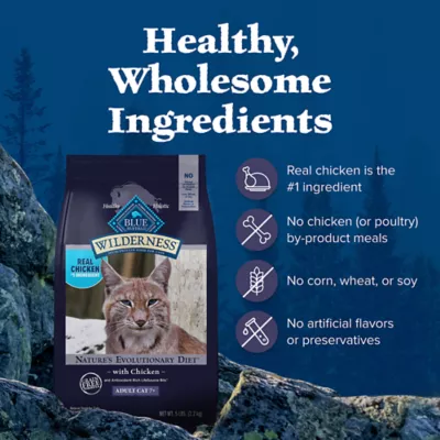 Product Blue Buffalo Wilderness Adult Dry Cat Food - Grain Free, Chicken