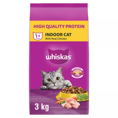 Product Whiskas Adult Dry Cat Food For Indoor Cats - With Real Chicken