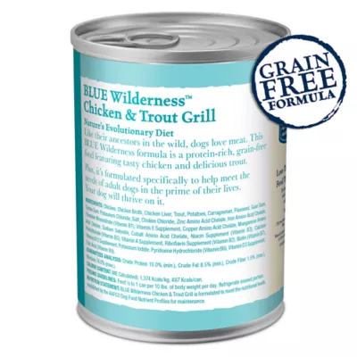 Product Blue Buffalo® Wilderness™ Adult Wet Dog Food - Grain Free, Trout & Chicken, 12.5 oz