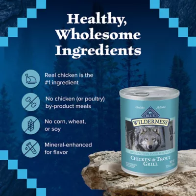 Product Blue Buffalo® Wilderness™ Adult Wet Dog Food - Grain Free, Trout & Chicken, 12.5 oz