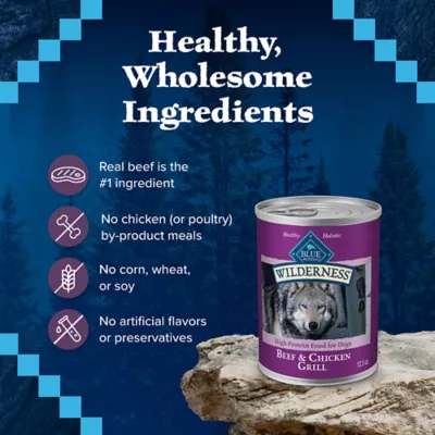 Product Blue Buffalo® Wilderness™ Adult Wet Dog Food - Grain Free, Beef & Chicken, 12.5 oz