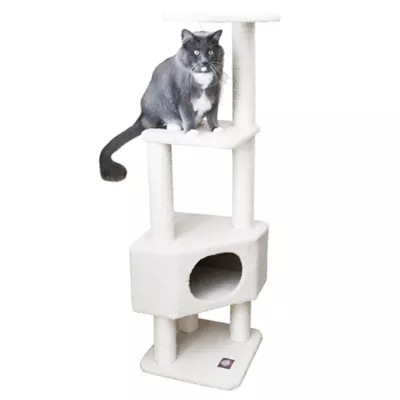 Product Majestic Pet 52-in Bungalow Cat Tree, Tan