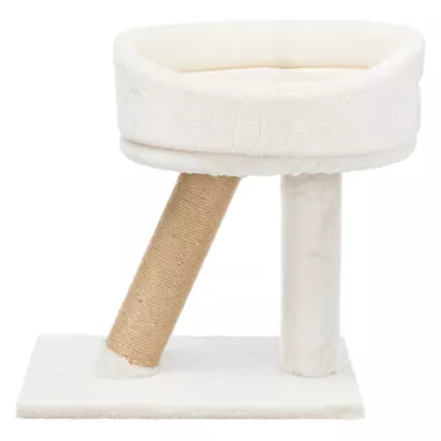 Product TRIXIE 19-in Cabra Sky Cat Bed with Scratching Post, Light Gray