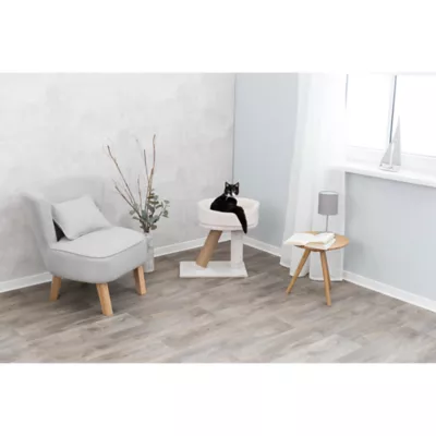 Product TRIXIE 19-in Cabra Sky Cat Bed with Scratching Post, Light Gray