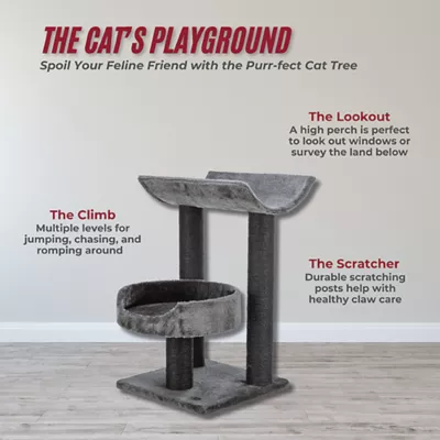 Product  TRIXIE 24-in Isaba Cat Tree, Black & Gray