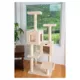Product Armarkat 67-in Faux Fur Real Wood Cat Tower Perch Spacious Cat Cave House, Beige