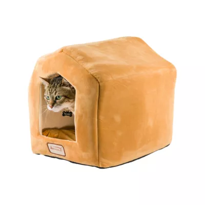 Product Armarkat Beige & Brown House Shaped Covered Cat Bed