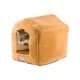 Product Armarkat Beige & Brown House Shaped Covered Cat Bed