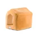 Product Armarkat Beige & Brown House Shaped Covered Cat Bed