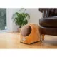 Product Armarkat Ivory & Brown Luxe Velvet Covered Cat Bed