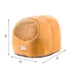 Product Armarkat Ivory & Brown Luxe Velvet Covered Cat Bed