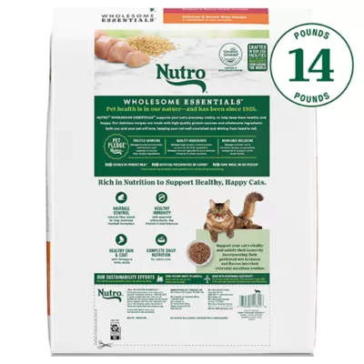 Product Nutro Wholesome Essentials™ Hairball Control Adult Dry Cat Food - NonGMO, Chicken & Brown Rice