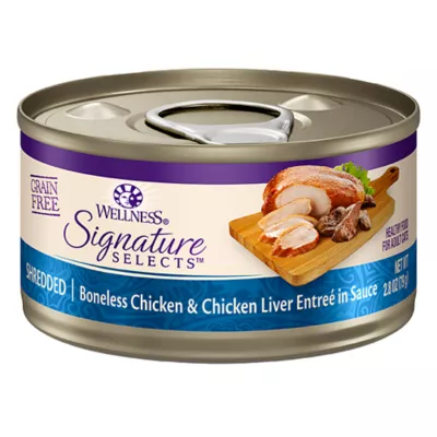 Product Wellness® Signature Selects Adult Cat Wet Food - Grain Free, Shredded, 2.8 Oz