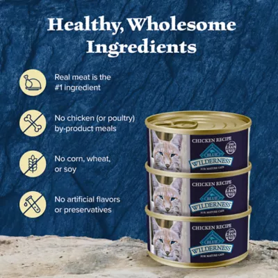 Product Blue Buffalo Wilderness Senior Wet Cat Food - Grain Free, 3 Oz.