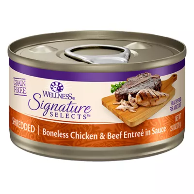 Product Wellness® Signature Selects Adult Cat Wet Food - Grain Free, Shredded, 2.8 Oz