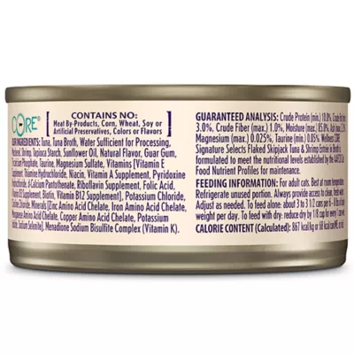 Product Wellness® Signature Selects Adult Cat Wet Food - Grain Free, Flaked, 2.8 Oz