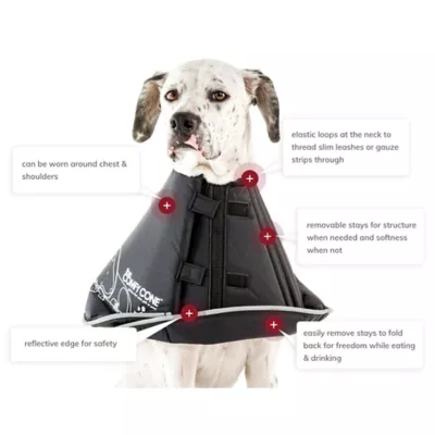 Product All Four Paws Black Comfy Cone Dog E-Collar
