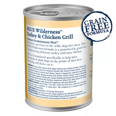Product Blue Buffalo® Wilderness™ Adult Wet Dog Food - Grain Free, Turkey & Chicken, 12.5 oz