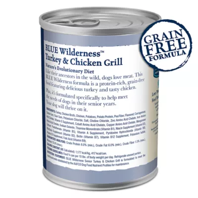 Product Blue Buffalo® Wilderness™ Senior Wet Dog Food - Grain Free, Turkey & Chicken