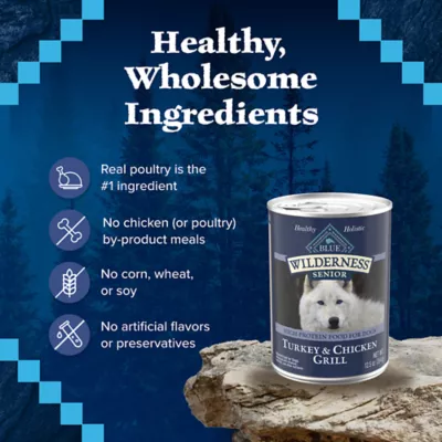 Product Blue Buffalo® Wilderness™ Senior Wet Dog Food - Grain Free, Turkey & Chicken