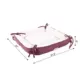 Product Amarkat Burgundy & Ivory Square or Flat Convertible Cat Bed