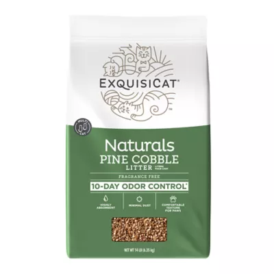 Product ExquisiCat Litter Multi-Cat Pine Cobble Cat Litter - Unscented, Low Dust, Natural