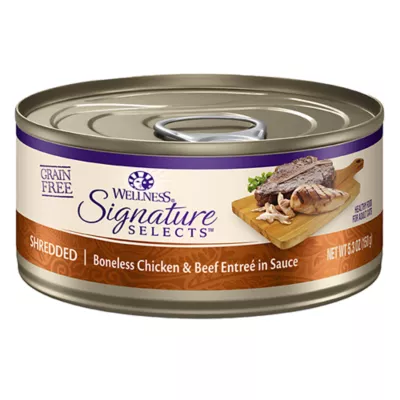 Product Wellness® Signature Selects Adult Cat Wet Food - Grain Free, Shredded, 5.3 Oz