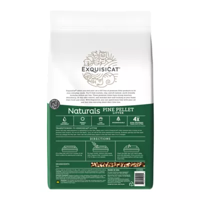 Product ExquisiCat Litter Multi-Cat Pine Pellet Cat Litter - Unscented, Low Dust, Low Tracking, Natural