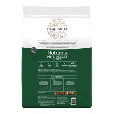 Product ExquisiCat Litter Multi-Cat Pine Pellet Cat Litter - Unscented, Low Dust, Low Tracking, Natural