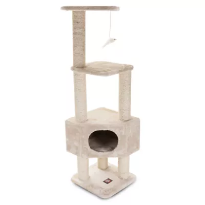 Product Majestic Pet 52-in Bungalow Cat Tree, Off White