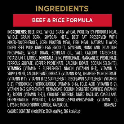 Product Purina Pro Plan Dry Dog Food Complete Essentials - Shredded Blend Beef & Rice