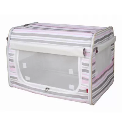 Product Pet Life Striped Lightweight Crate