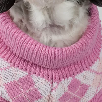 Product Pet Life Argyle Ribbed Sweater