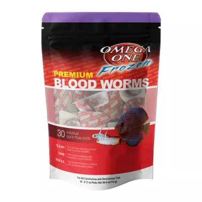 Product Omega™One Frozen Blood Worms Fish Food