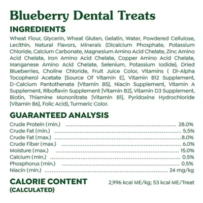 Product Greenies™ Adult Petite Dog Dental Treats - Natural, Oral Health, Blueberry